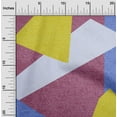 thumbnail image 2 of oneOone Cotton Flex Dark Magenta Fabric Geometric Abstract Random Shapes Sewing Craft Projects Fabric Prints By Yard 40 Inch Wide, 2 of 4