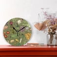 thumbnail image 2 of Dreamtimes Round Digital Clock Vintage Vegetables Print Creative Decorative Quiet Not Ticking Clock,Bedroom Living Room Bathroom Kitchen Office Wall Ornament, 10In, 2 of 7