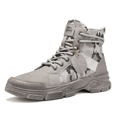 

Men‘s Boots High Heel Camouflage Canvas Ankle Boots For Running And Mountaineering In Autumn And Winter