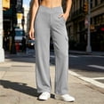 thumbnail image 2 of Women's Stretchy Cargo Pants with Pockets, High Waist Wide Leg Casual Work Pants, Yoga Hiking Jogging Lounge Pants, Athletic Pants | VerBelle,Gray 2XL, 2 of 8