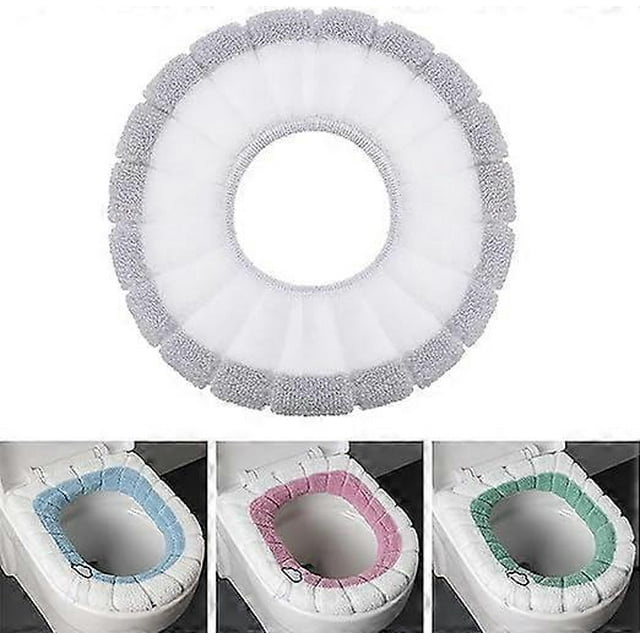 Almohadillas para asiento de inodoro, 4 unidades, suaves, gruesas y elásticas, con asa, para baño