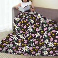 thumbnail image 6 of Fuzoiu Daisies Flowers Print Ultra-Soft Micro Fleece Blanket,All Seasons Flannel Throw, Lightweight Blanket for Bed, Sofa, Couch, Movie Night, Camping, and Travel-50"x40", 6 of 7