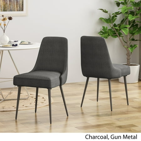 Noble House - Alnoor Modern Dining Chairs (Set of 2) - Charcoal