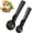 Black, variant on ABCISI Ice Cream Scoop,2Pcs Portable Stainless Steel Icecream Scoop Spoon with Trigger and Comfortable Handle, Melon Baller Scooper Cones, Food Scoop for Frozen Yogurt Sundaes Fruit Cookie, Rose Gold