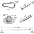 thumbnail image 3 of Trousses Suspendues Quincaillerie pour Chaise Hamac Crochets Pivotants avec Sacs de Rangement à Chaîne en Acier Inoxydable de 80 cm 200 kg, 3 of 5