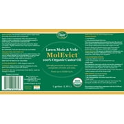 USDA Certified Organic MolEvict Lawn Mole Castor Oil - Lawn & Garden Protection - Gallon