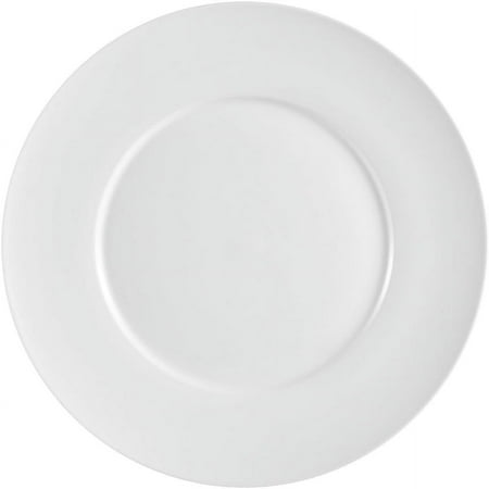 CAC China FDP-20 Paris-French Round 11-Inch Super White Porcelain Thin Flat Design Plate, Box of 12