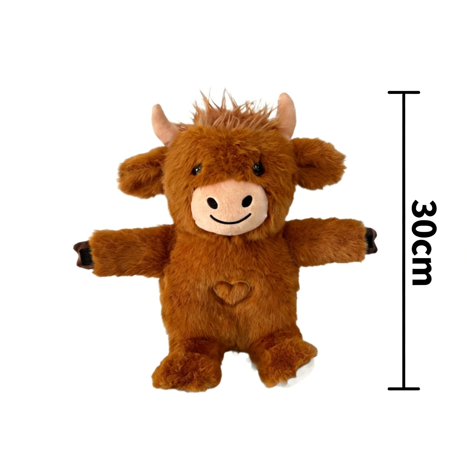 Highland Cow Plush Baby Sleep Soother - Heartbeat Stuffed Animal with Calming Light, White Noise, Shush, and Mother's Heartbeat for Newborns, Boys & Girls