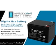 ML12-12 - 12 Volt 12 AH SLA Battery Brand Product, Black