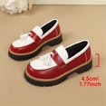 thumbnail image 4 of Willtoo Chunky Loafers for Women Lug Sole Tassel Loafers Shoes With Tassel and Slip on Details Vacation Outdoor Shoes Round Toe Comfort Dressy Fashion Footwear, 4 of 5