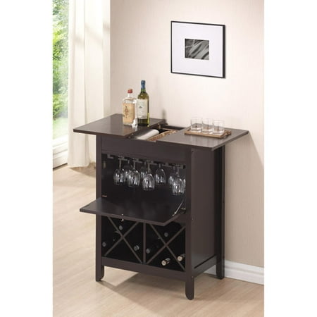 baxton studio tuscany modern dry bar and wine cabinet, brown
