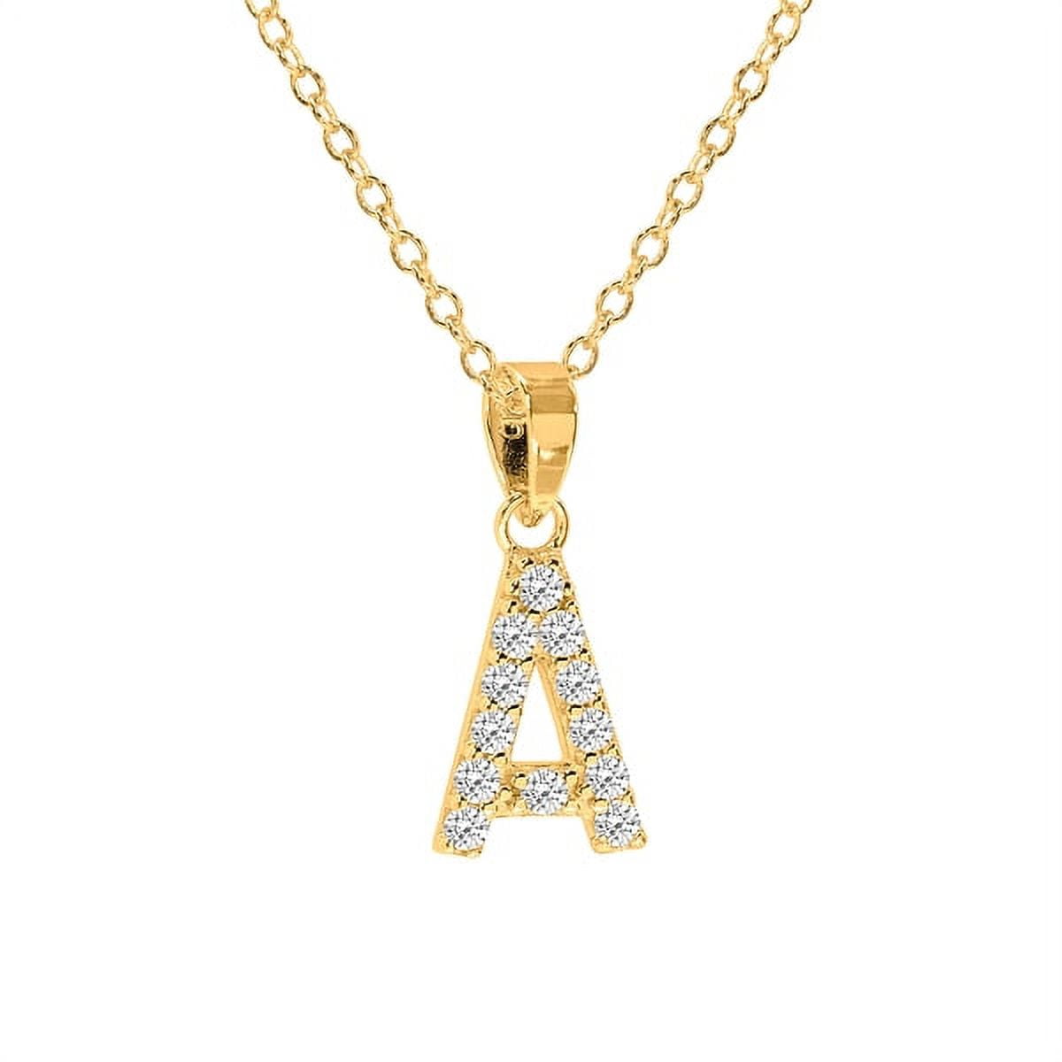 Personalized Cubic Zirconia Initial Pendant