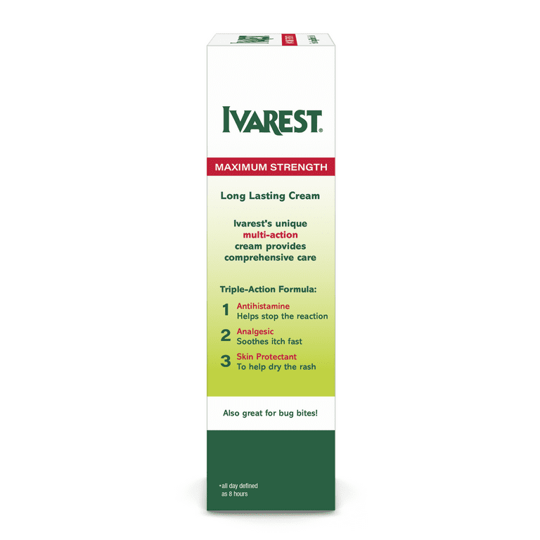 3 pack) Ivarest Poison Ivy Medicated Cream, Max Strength Relief