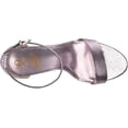 thumbnail image 5 of Sam Edelman Yaro Block Heeled  Ankle Strap Two Piece Sandals Silver Snake Pumps (Lilac Quartz, 8), 5 of 7