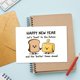 thumbnail image 5 of Tarjeta de felicitación de Año Nuevo Podagree, brindis con mantequilla, 21 x 13 cm, 5 of 9