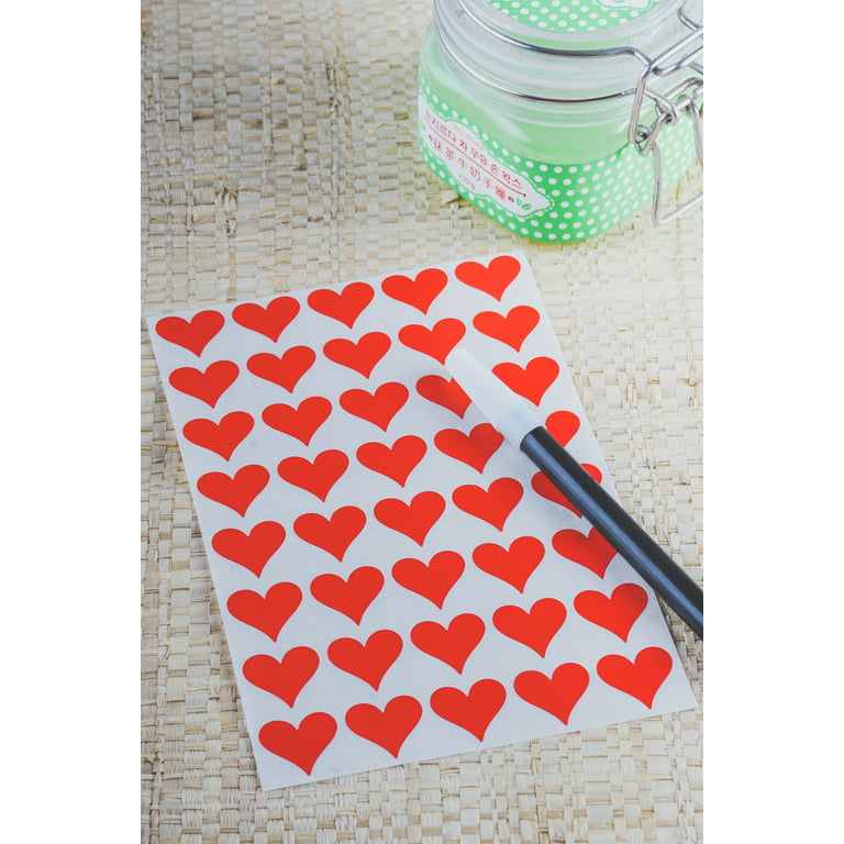 Royal Green Red Heart Sticker Envelopes Seal - Decorative Labels for Stationery