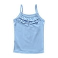 thumbnail image 1 of WEIYLL Girls Tank Tops Summer Thin Base Underwear Solid Ruffles Flounce Sleeveless Top Clothes for 6-7 Years, 1 of 3