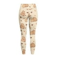 thumbnail image 6 of Renewold Capybara Love Beige Leggings with Pockets for Women Ladies Athletic Pants Compression Leggings High Waisted Butt Lifting Printed Leggings Womens Preppy Leggings, XL, 6 of 8