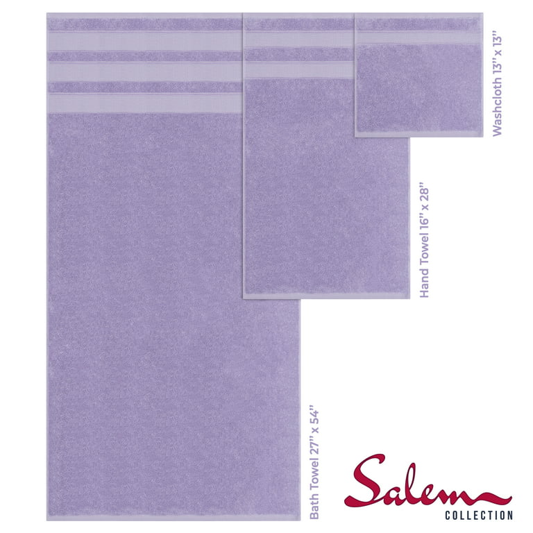 American Soft Linen Purple 6-Piece Turkish Cotton Towel Set