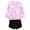 Pink, variant on REDARER Girl Swimwear Long Sleeve Cartoon Floral Prints Top Shorts Beach Swimsuits 2PCS,Girls Swimsuit,18-24 Months