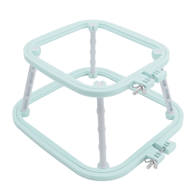 Double Layer Embroidery Hoop Tabletop Needlework Frame Holder, Secure Connection, Multi Purpose for Cross Stitch and Sewing, Compact and Portable with Most Scenarios Applicable