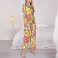 thumbnail image 3 of Haiem Donut and Blue Pattern Women’s Long-sleeve Sleepwear,Sleepwear Set,2-piece Loungewear Set,Soft PJs Comfy Nightwear with Pockets-Medium, 3 of 7