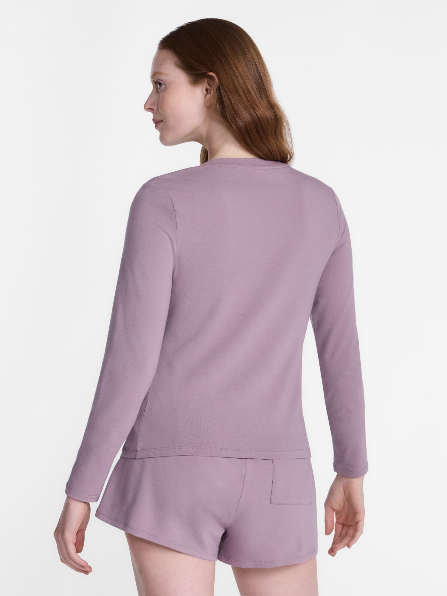 Joyspun Women’s Henley Sleep Top, Sizes S-3X
