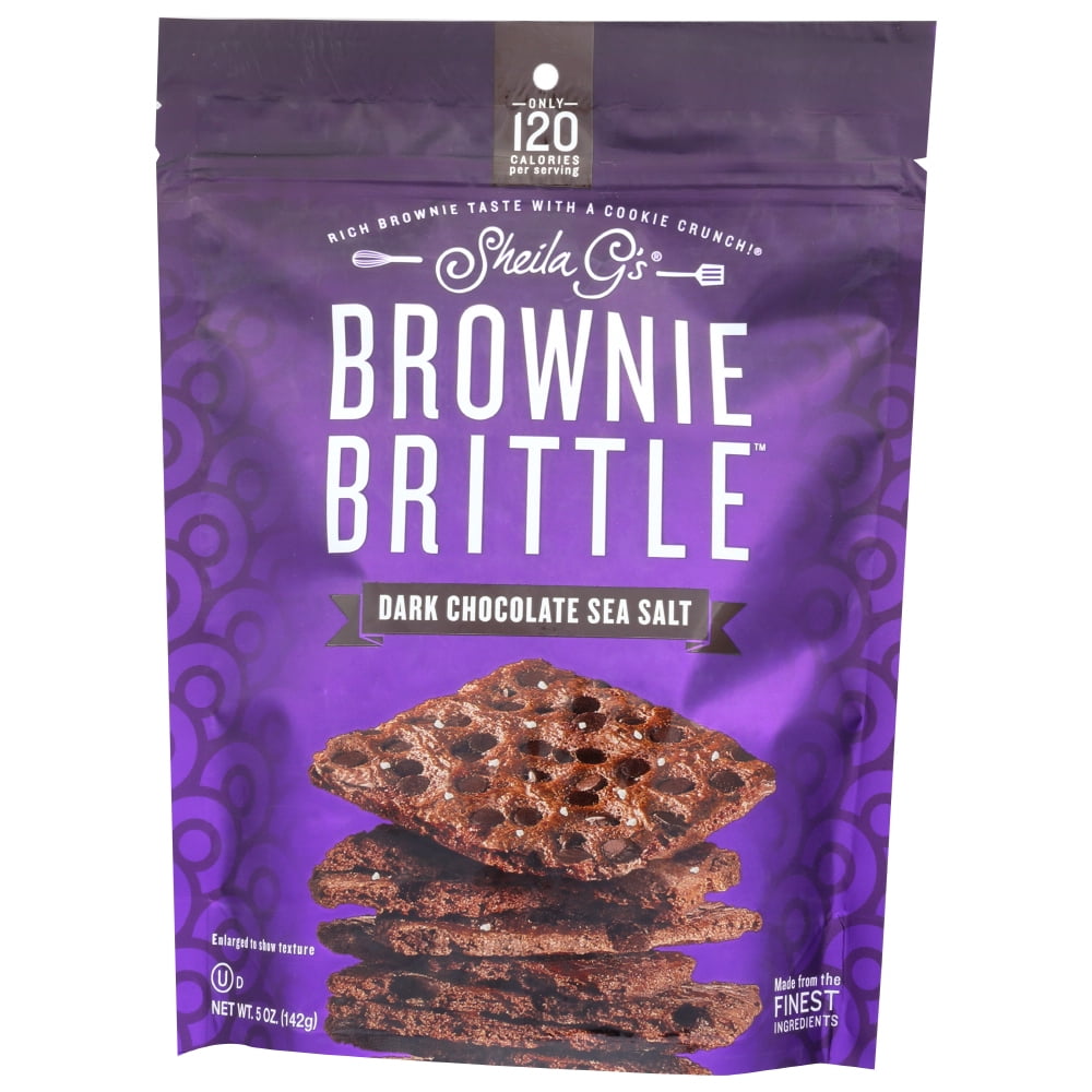 Sheila G'S Dark Chocolate Sea Salt Brownie Brittle, 5 Oz
