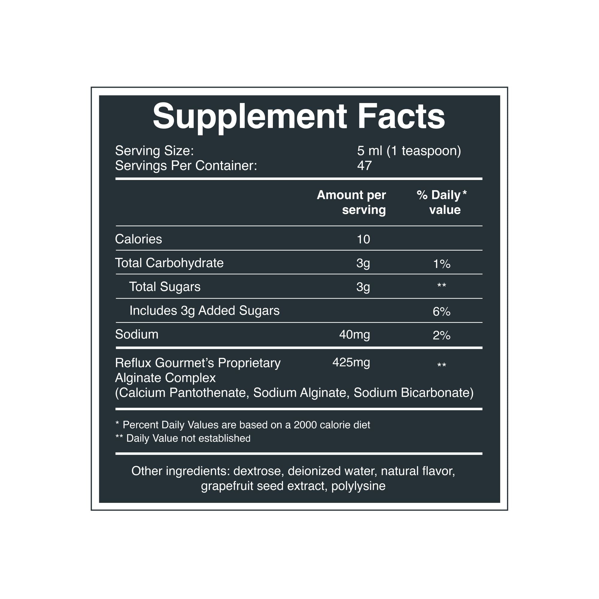 Reflux Gourmet Natural Heartburn Acid Reflux Relief Support Supplement for GERD, LPR, Indigestion, Aid For Intermittent Fasting, Alginate Therapy, Made in the USA, Vanilla Caramel