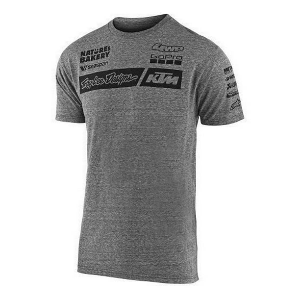 Playera Ciclismo 2020 Ktm Team Tee Vintage Gray Snow Tld Troy Lee