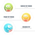 thumbnail image 4 of Juguete de broma con lengua Adorable para niños, juguete sensorial divertido para aliviar la ansiedad, Color aleatorio, 3 uds., 4 of 6