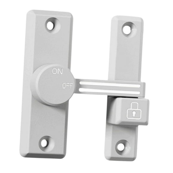 Door Latch Guard Flip Door Sliding Latch for Barn Sliding Door Garage Garden White