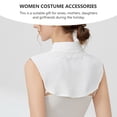 thumbnail image 3 of OHOIOLLA 1Ud Media Blusa Falsa Para Mujer Collar Detachable De Chifón Ideal Para Suéteres Y, 3 of 7