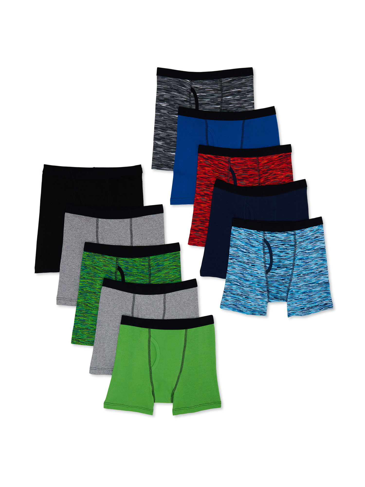 Wonder Nation Boys Boxer Briefs, 10-Pack