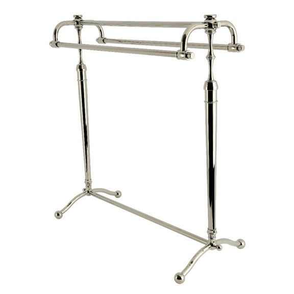 Kingston Brass SCC2266 Warwick 28-Inch Freestanding Pedestal 3-Tier Towel Rack in Polished Nickel