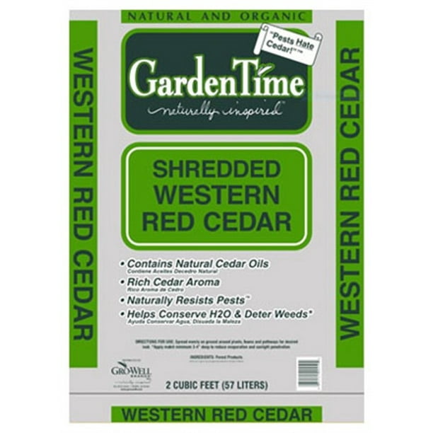 GardenTime Red Cedar Mulch, 2 Cu. Ft.