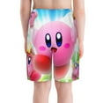 thumbnail image 5 of Kirby Animal Cartoon Boy's Board Shorts Teen Swim Trunks Drawstring Quick Dry Beach Shorts Summer Beachwear with Mesh Lining and Pockets, 5 of 8