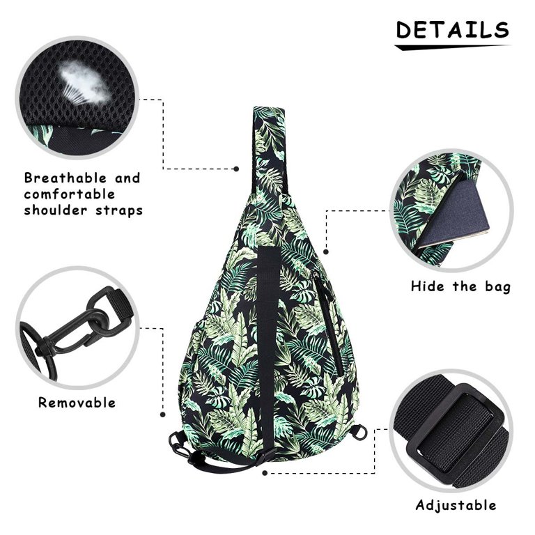 NYKKOLA Sling Bag Fashion Saddle Bag Leather Crossbody Backpack Daypack for Men & Women