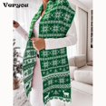thumbnail image 4 of 2023 Christmas Scarf Women Winter Warm Snowflake elk Printed Scarves Vintage Lovers Knitting Long Scarf Wraps Gift Warm Towel, 4 of 4