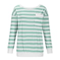 thumbnail image 6 of CLOISE Womens Sweatshirts Striped Color Block Oversized Sweatshirts Round Neck Long Sleeve Hoodies Shirts Green Drop Shoulder Open Back Tees With Pockets Fall Soft Y2k Outfits 2XL, 6 of 8