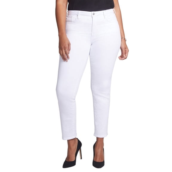 NYDJ womens Slim Optic White Ankle Crop Jean, 14