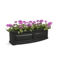 thumbnail image 4 of Mayne Nantucket 36" x 12" x 10" Rectangle Black Self Watering Plastic Window Box Planter, 4 of 14