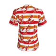 thumbnail image 3 of Uemuo Red Lobster Printed Women's Classic V-Neck T-Shirt - Soft, Breathable, Moisture-Wicking, Perfect for Casual, Office, Travel, and Everyday Wear-XX-Large, 3 of 5
