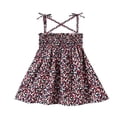 thumbnail image 1 of Bébé bébé Filles Glisser Robe Bretelles Sans Manches Floral Élastique Robe Soleil Été, 1 of 6