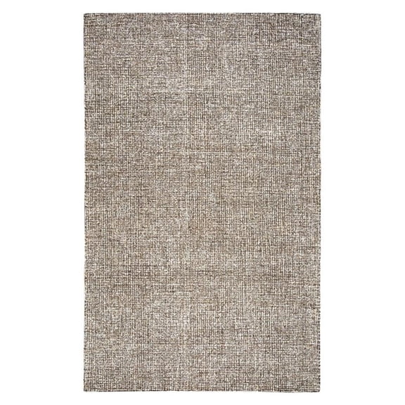 Alora Decor London 3' x 5' Solid Brown/Gray/Rust/Blue Hand-Tufted Area Rug