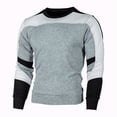 thumbnail image 2 of Afdoent Mens Long Sleeve T-Shirt Casual Color Block Crew Neck T Shirt Fall Daily Leisure Sports T Shirt Vacation Tops, 2 of 4