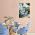 thumbnail image 2 of GooTPa Blue Hydrangea Landscape Painting Canvas Wall Art, Canvas Prints Wall Art for Living Room Bathroom Bedroom Office, Art Print Painting for Home Decorations - 12x16in, 2 of 5