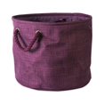 thumbnail image 2 of Design Imports CAMZ37092 12 x 15 x 15 Po Bac de Rangement en Polyester Rond Panaché&44; Aubergine - Moyenne, 2 of 4