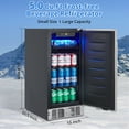 thumbnail image 2 of Beverage Refrigerator 15 Inch, Weather Proof Stainless Steel Beverage Fridge for Outdoor Kitchen and Patio, Indoor/Outdoor Beverage Cooler for 110 Cans, Built-in/Freestanding, 2 of 8