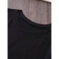 thumbnail image 3 of Heart Print T-shirt, Short Sleeve Crew Neck Casual Top For Summer & Spring, Women's Clothing, 3 of 6